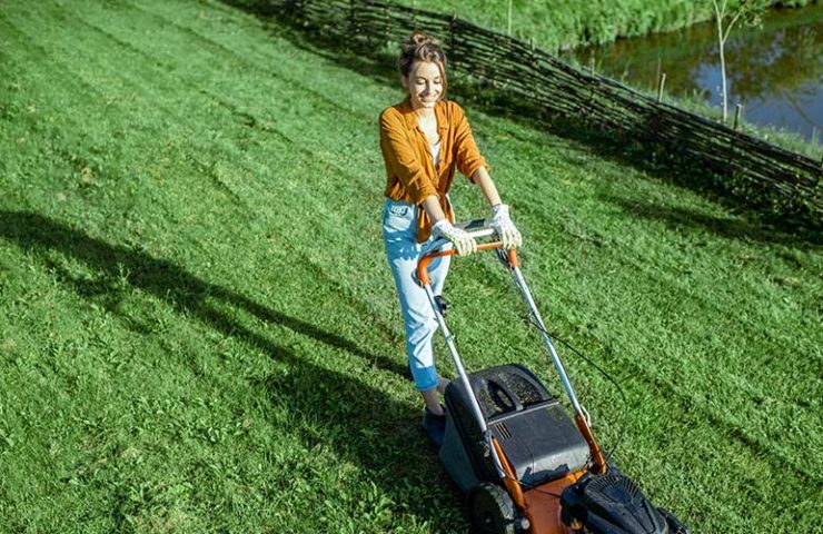 Grasmat maaien - Van Grasman